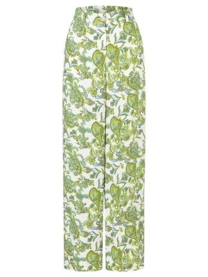 More & More Spodnie w kolorze zielono-białym rozmiar: 36