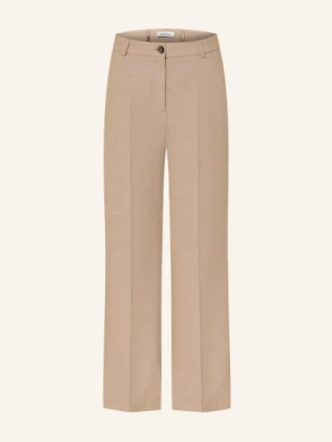 More & More Spodnie Z Materiału Typu Marlene beige