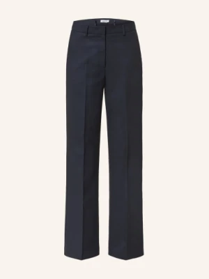 More & More Spodnie Z Materiału Typu Marlene blau