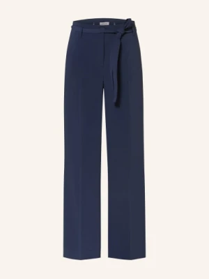 More & More Spodnie Z Materiału Typu Marlene blau