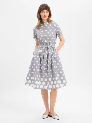 More & More Sukienka damska z bluzką Kobiety Bawełna (100%) szary,