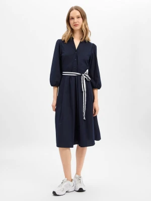 More & More Sukienka damska z bluzką Kobiety Bawełna niebieski jednolity,