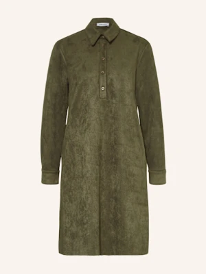 More & More Sukienka Koszulowa Z Imitacji Skóry gruen