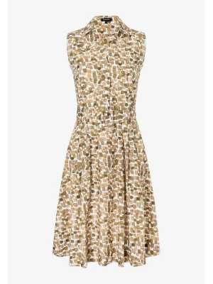 More & More Sukienka w kolorze karmelowo-białym rozmiar: 44