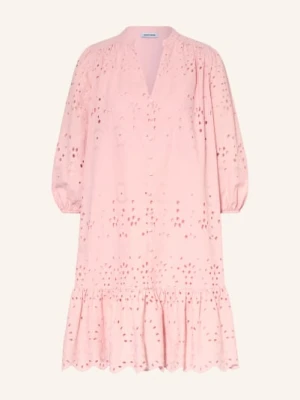 More & More Sukienka Z Koronki Ażurowej Z Rękawami 3/4 rosa