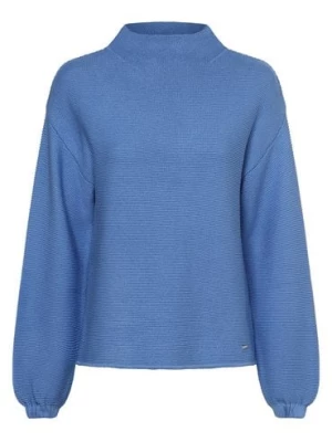 More & More Sweter damski Kobiety dzianina grubo tkana niebieski jednolity,