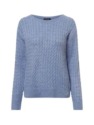 More & More Sweter damski z dzianiny Kobiety niebieski jednolity,