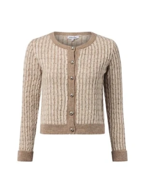 More & More Sweter damski z dzianiny Kobiety Sztuczne włókno brązowy|biały wypukły wzór tkaniny,