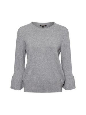 More & More Sweter damski z dzianiny Kobiety wiskoza szary jednolity,