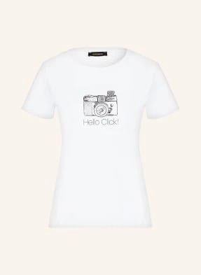 More & More T-Shirt Z Obszyciem Ozdobnymi Kamykami weiss