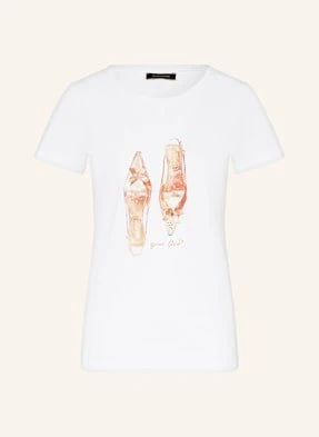 More & More T-Shirt Z Obszyciem Ozdobnymi Kamykami weiss