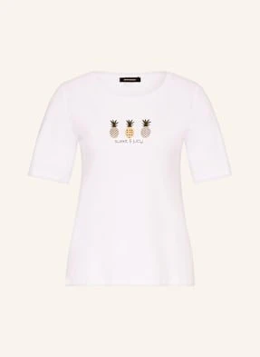 More & More T-Shirt Z Obszyciem Ozdobnymi Kamykami weiss