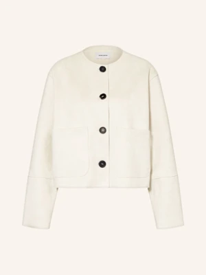 More & More Żakiet Pudełkowy Z Dżerseju Z Imitacji Skóry weiss