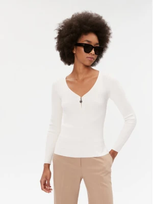 Morgan Bluzka 232-MBANZA Écru Slim Fit