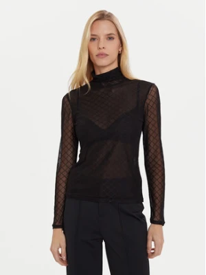 Morgan Bluzka 252-TMESH Czarny Slim Fit