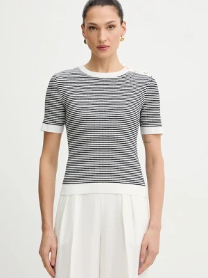 Morgan bluzka damska kolor granatowy w pasy MCAMELI