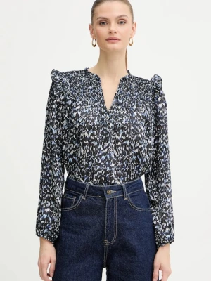 Morgan bluzka damska kolor niebieski wzorzysta OGRAPHY