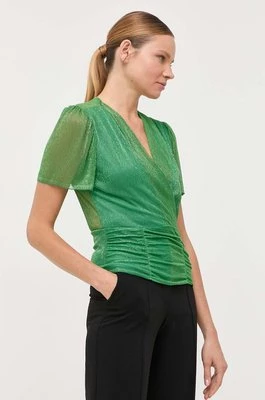 Morgan bluzka damska kolor zielony wzorzysta