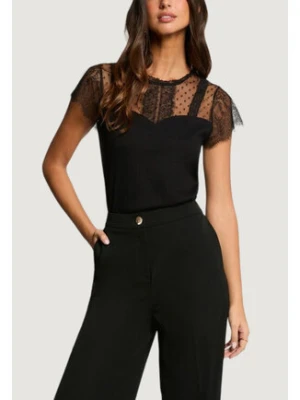 Morgan De Toi T-Shirt 261-DAPHNE Czarny Modern Fit