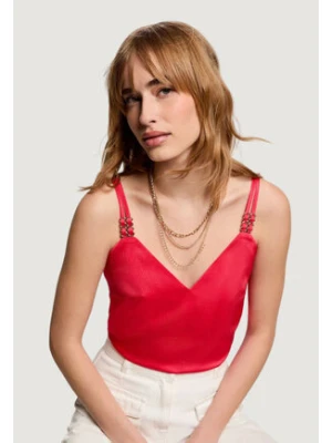 Morgan De Toi T-Shirt BRASSIERE Koralowy Casual Fit