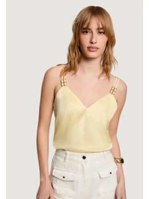 Morgan De Toi T-Shirt BRASSIERE Żółty Casual Fit