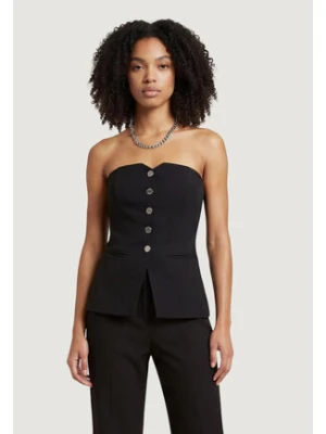 Morgan De Toi T-Shirt BUSTIER Czarny To Fit