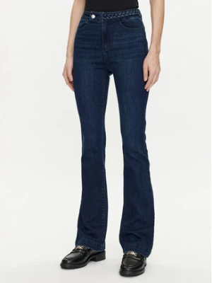 Morgan Jeansy 222-PKELY Granatowy Straight Fit