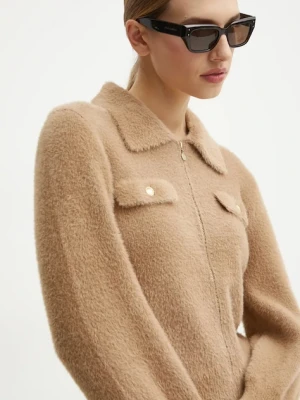 Morgan kardigan MDOMI damski kolor brązowy lekki MDOMI