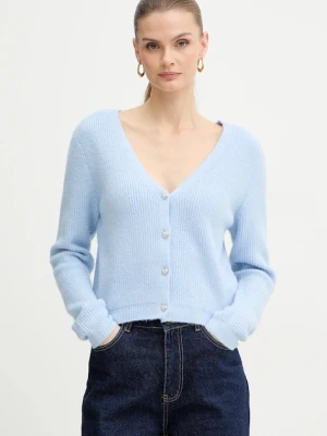 Morgan kardigan z domieszką wełny MIMO kolor niebieski MIMO