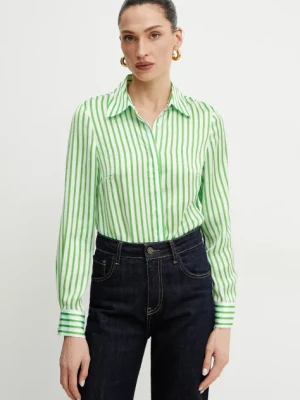 Morgan koszula CHICHI damska kolor zielony regular z kołnierzykiem klasycznym CHICHI