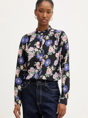 Morgan koszula damska kolor czarny regular ze stójką COLIE.F