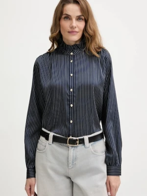 Morgan koszula damska kolor granatowy regular ze stójką COMEA.F