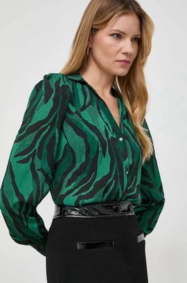 Morgan koszula CALIX.F damska kolor zielony regular z kołnierzykiem klasycznym