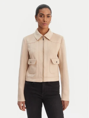 Morgan Kurtka z imitacji skóry 261-GELATO Beżowy Slim Fit