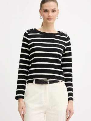 Morgan longsleeve bawełniany kolor czarny TBATO