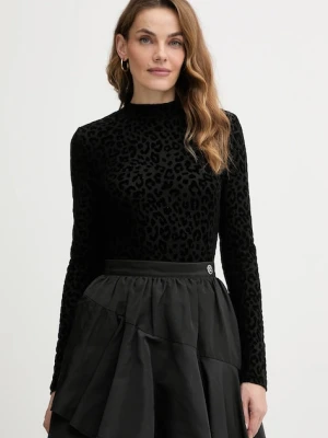 Morgan longsleeve damski kolor czarny z półgolfem TWEEK