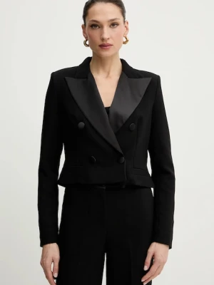 Morgan marynarka kolor czarny dwurzędowa gładka VJOEN.F