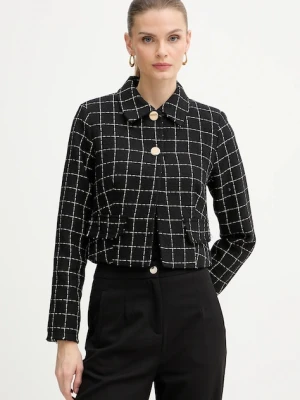Morgan marynarka kolor czarny jednorzędowa wzorzysta VILMA