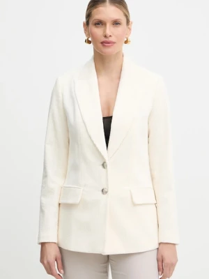 Morgan marynarka sztruksowa kolor beżowy jednorzędowa gładka VKENI.F