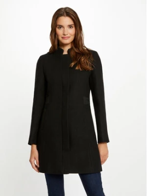 Morgan Płaszcz wełniany 232-GSUZON Czarny Slim Fit