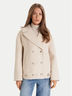 Morgan Płaszcz wełniany 252-GMOON Beżowy Regular Fit