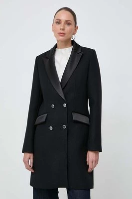 Morgan płaszcz wełniany kolor czarny przejściowy dwurzędowy