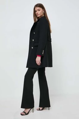 Morgan płaszcz wełniany GBLACK kolor czarny przejściowy dwurzędowy