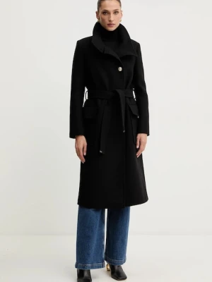 Morgan płaszcz z dodatkiem wełny kolor czarny GALOUA