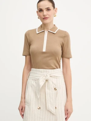 Morgan polo damski kolor beżowy MBICOSI