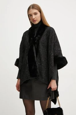 Morgan poncho 5TWEED kolor czarny 5TWEED