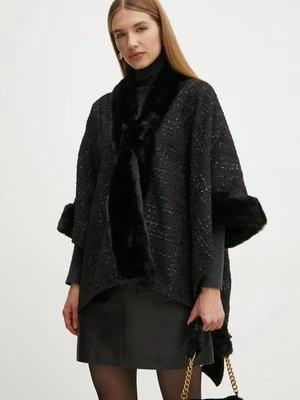 Morgan poncho 5TWEED kolor czarny 5TWEED