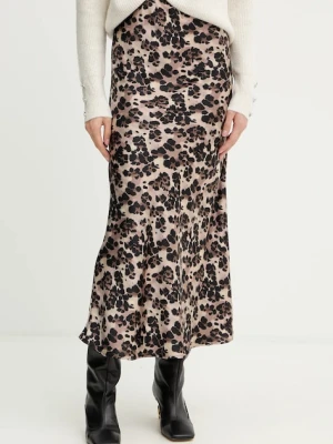 Morgan spódnica kolor brązowy midi prosta JLEOL.F