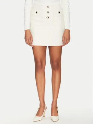 Morgan Spódnica mini 251-JABI Écru Slim Fit