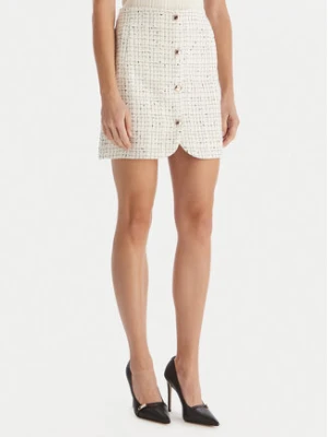 Morgan Spódnica mini 252-JGABY Beżowy Slim Fit